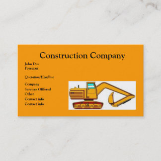 Tarjeta De Visita Construcción