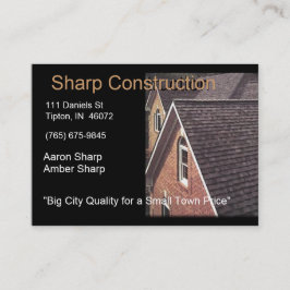 Tarjeta De Visita Construcción aguda - Brown y negro