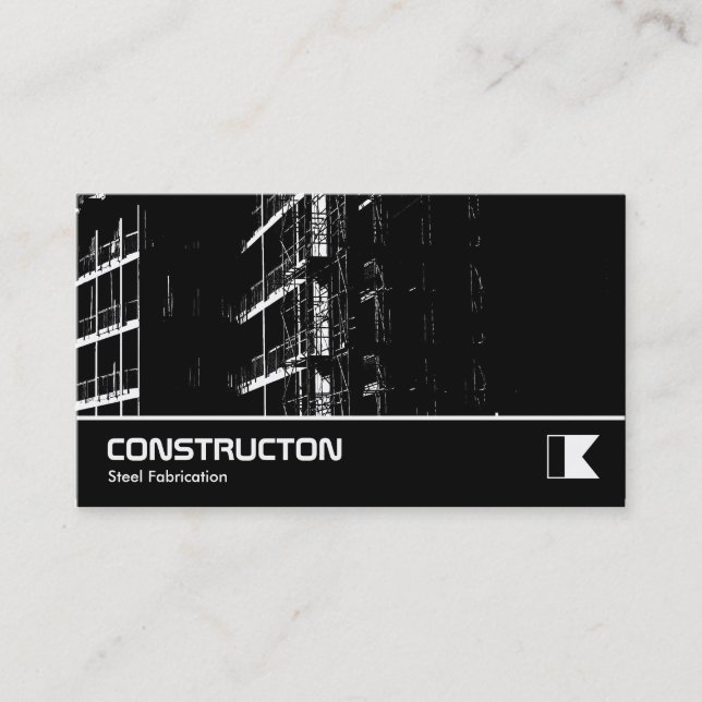 Tarjeta De Visita Construcción - Alto contraste (Anverso)