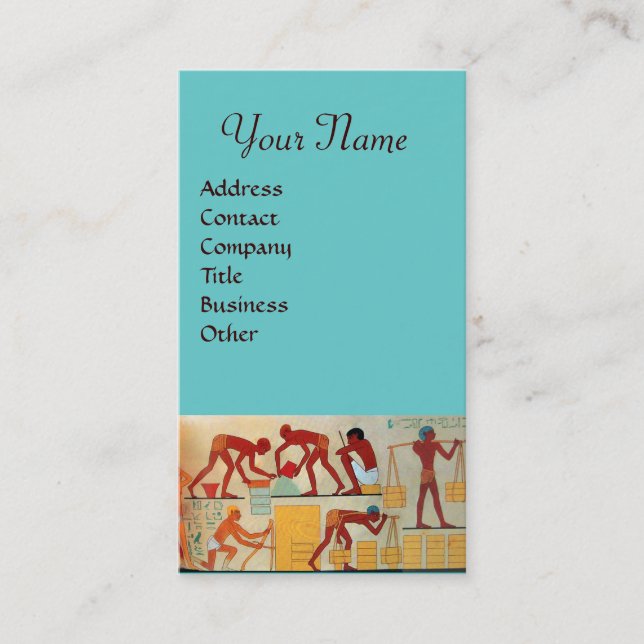 TARJETA DE VISITA CONSTRUCCIÓN ARQUITECTURAL ANTIGUA DE EGIPTO (Anverso)