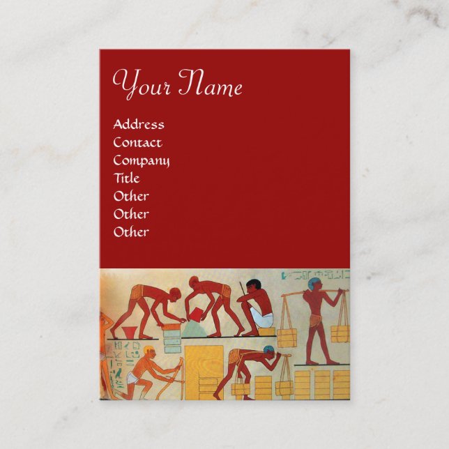 Tarjeta De Visita CONSTRUCCIÓN ARQUITECTURAL naranja amarillo rojo (Anverso)