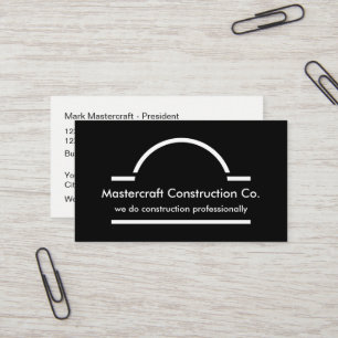 Tarjeta De Visita Construcción bilateral moderna