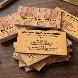 TARJETA DE VISITA CONSTRUCCIÓN / CARPINTERÍA MADERA ESTILOSA Y MOD