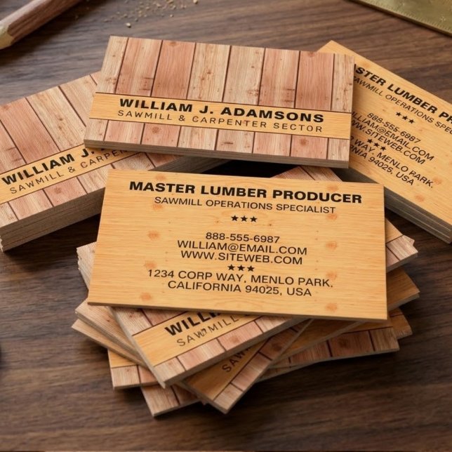 TARJETA DE VISITA CONSTRUCCIÓN / CARPINTERÍA | MADERA ESTILOSA Y MOD (Professional timber design stationery, Sleek wooden aesthetic business cards, Contemporary builder)