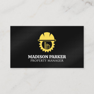 Tarjeta De Visita Construcción con Casco Duro Logo de Martillo C