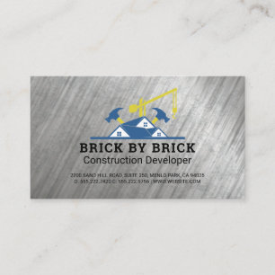 Tarjeta De Visita Construcción   Constructor   Bienes Raíces Comerci