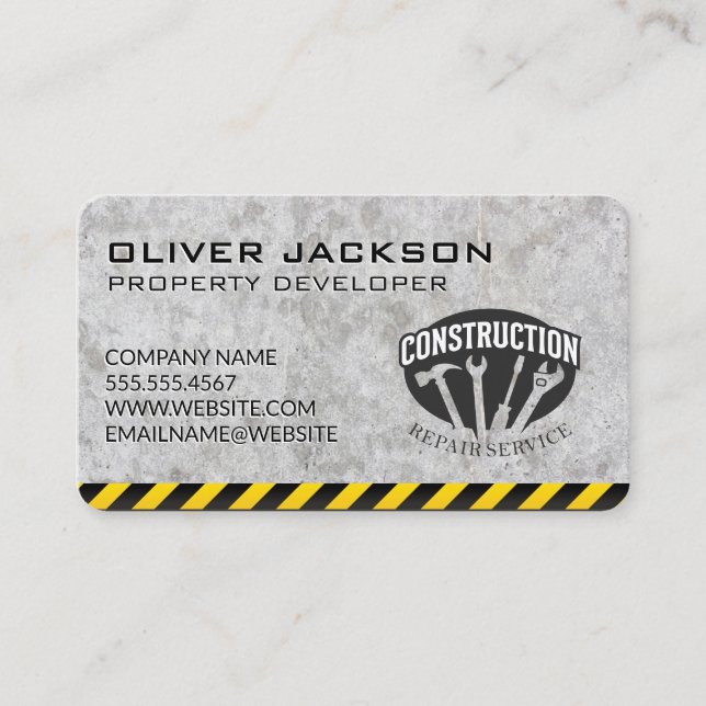 Tarjeta De Visita Construcción | Constructor | Contratista general (Anverso)