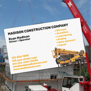 Tarjeta De Visita Construcción   Contratista