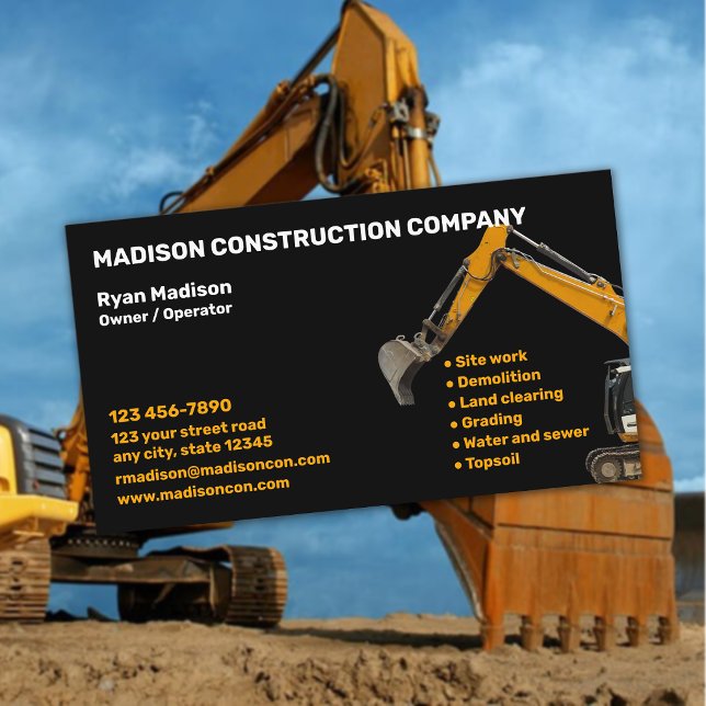 Tarjeta De Visita Construcción | Contratista (Subido por el creador)