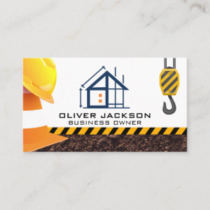 Tarjeta De Visita Construcción Contratista Ingeniero
