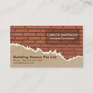 Tarjeta De Visita Construcción creativa del ladrillo y del yeso