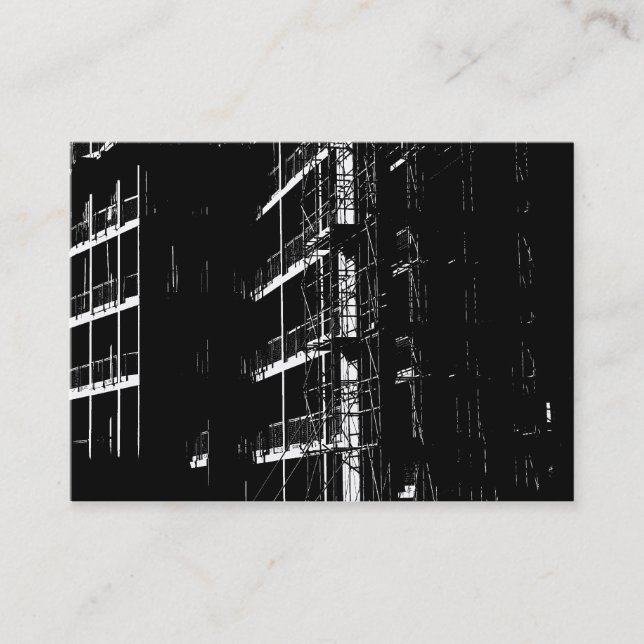 Tarjeta De Visita Construcción de alto contraste (Anverso)