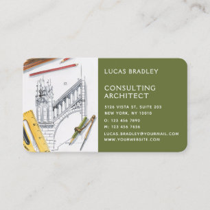 Tarjeta De Visita Construcción de arquitectos modernos y elegantes