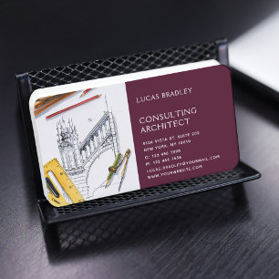 Tarjeta De Visita Construcción de arquitectos modernos y elegantes