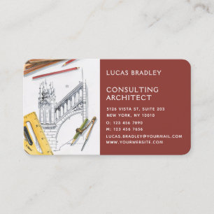 Tarjeta De Visita Construcción de arquitectos modernos y elegantes