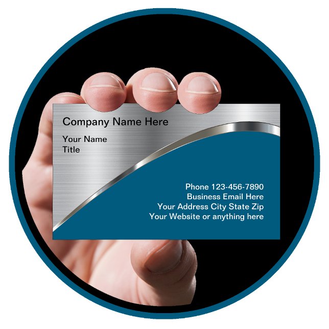 Tarjeta De Visita Construcción de aspecto metálico Guay Silver (Subido por el creador)