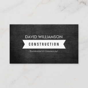 TARJETA DE VISITA CONSTRUCCIÓN DE BANDEJA BLANCA, CONSTRUCCIÓN, LOGO