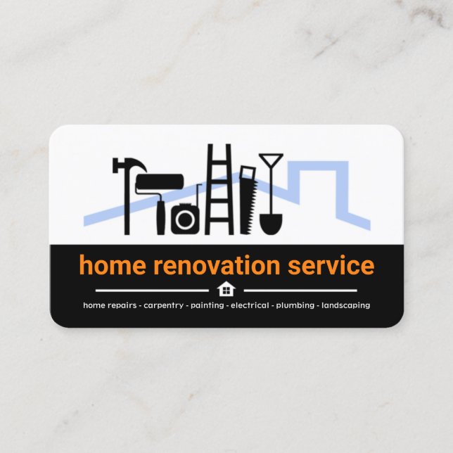 Tarjeta De Visita Construcción de capas negras blancas profesionales (Anverso)