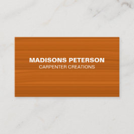 Tarjeta De Visita Construcción de carpintería de madera moderna prof
