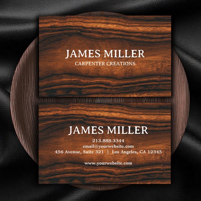 Tarjeta De Visita Construcción de carpintería de madera profesional  (Subido por el creador)