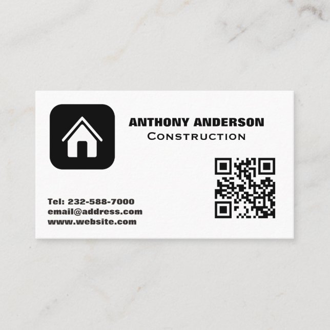 Tarjeta De Visita Construcción de carpintería para la construcción (Anverso)