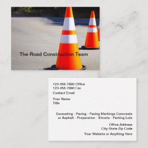 Tarjeta De Visita Construcción de carreteras asfalto y hormigón