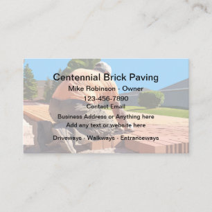 Tarjeta De Visita Construcción de cemento para pavimentación de ladr