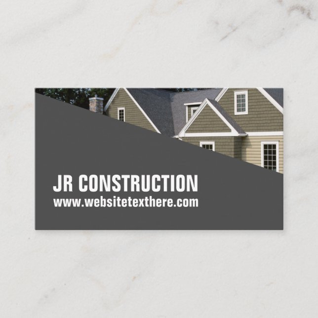 Tarjeta De Visita Construcción de contratista de Windows Siding (Anverso)
