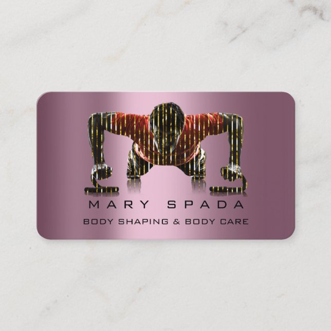 Tarjeta De Visita Construcción de cuerpo, modelación de aptitud, Ros (Anverso)