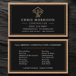 Tarjeta De Visita Construcción de Edificios de Madera Mejora del Hog