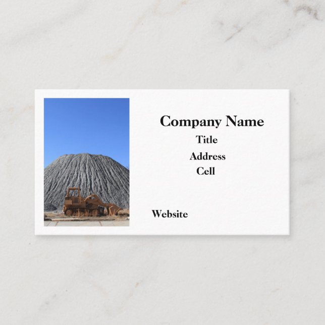Tarjeta De Visita Construcción de equipo pesado (Anverso)