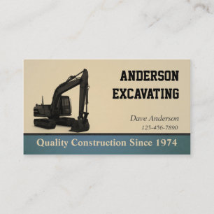 Tarjeta De Visita Construcción de excavadoras