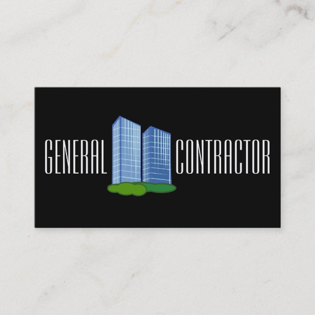 Tarjeta De Visita Construcción de General Contractor Builder (Anverso)