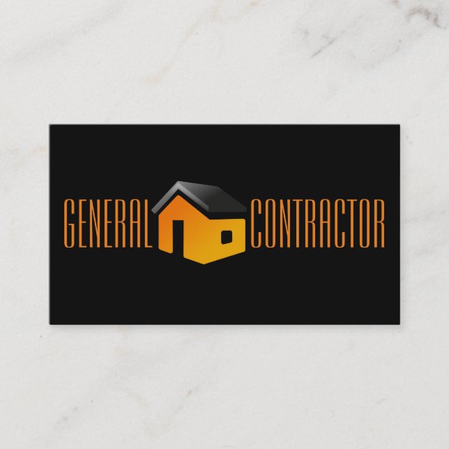Tarjeta De Visita Construcción de General Contractor Builder (Anverso)