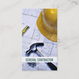 Tarjeta De Visita Construcción de General Contractor Manager Constr