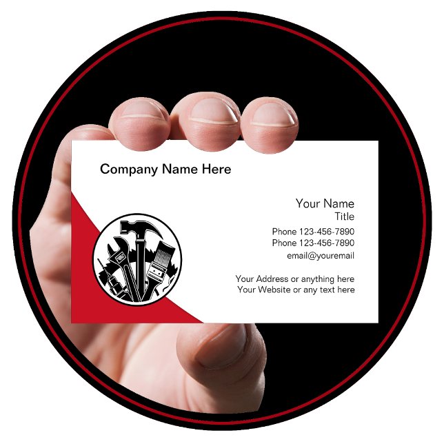 Tarjeta De Visita Construcción de Handyman moderno de Guay (Subido por el creador)