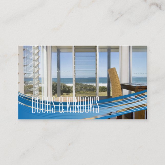 Tarjeta De Visita Construcción de instaladores de ventanas y puertas (Anverso)