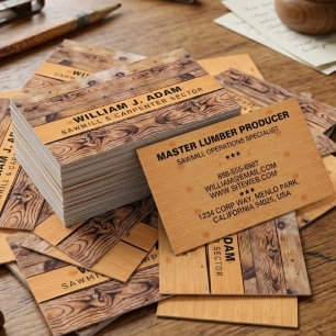 TARJETA DE VISITA (CONSTRUCCIÓN DE MADERA MODERNA) ASERRADERO / CARP
