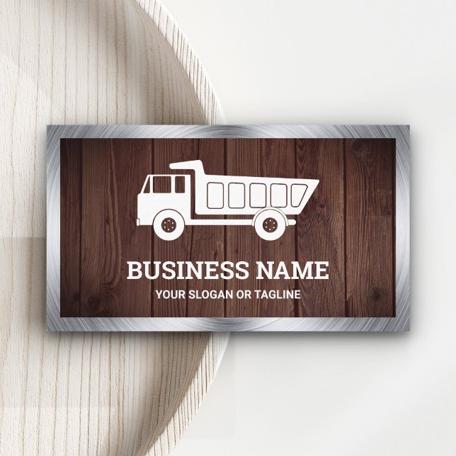 Tarjeta De Visita Construcción de Madera Rústica Volquete Camión de  (Subido por el creador)