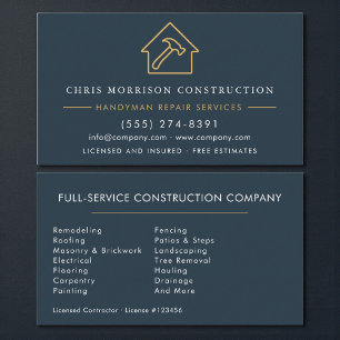 Tarjeta De Visita Construcción de Mano de Obra