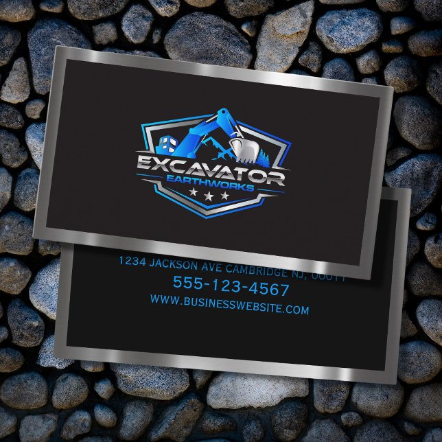 Tarjeta De Visita Construcción de máquinas pesadas de excavación (Subido por el creador)