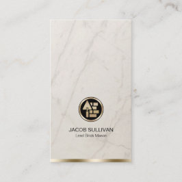 Tarjeta De Visita Construcción de masonería de piedra de ladrillo