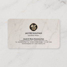 Tarjeta De Visita Construcción de masonería de piedra de ladrillo