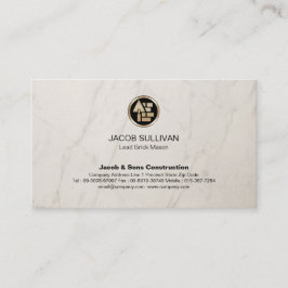 Tarjeta De Visita Construcción de masonería de piedra de ladrillo