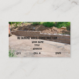 Tarjeta De Visita Construcción de muro de contención 