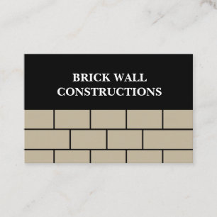Tarjeta De Visita Construcción de muro de ladrillo