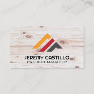 Tarjeta De Visita Construcción de Propiedades Grano de Madera