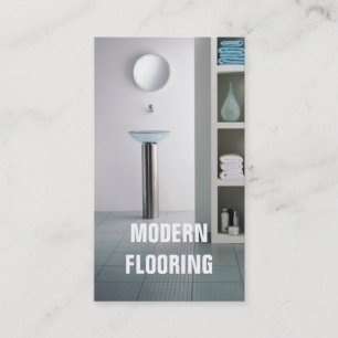 Tarjeta De Visita Construcción de suelos de moqueta de madera dura c