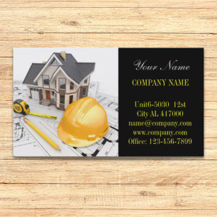 Tarjeta De Visita Construcción de un contratista de remodelación del