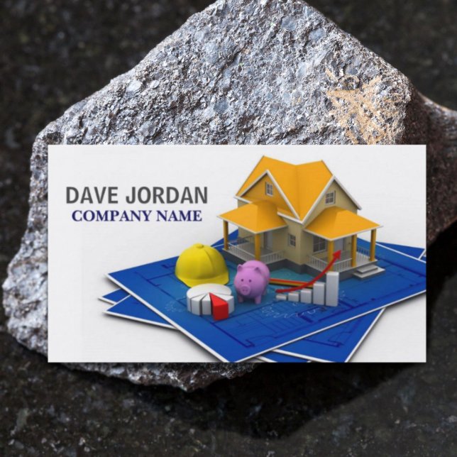 Tarjeta De Visita Construcción de un contratista de remodelación del (Renovation Home Remodeling Contractor Construction Business Card)